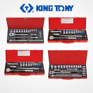 (K32) King Tony ชุดบล็อก 3/8″ 22 ตัวชุด / 1/2″ 14-24 ตัวชุด